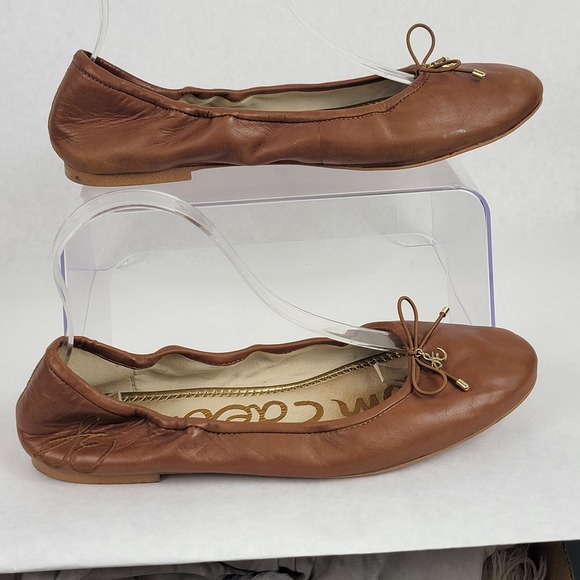 Sam Edelman Felicia Womens 10 Ballet Flats Brown Leather Timeless Preppy - Picture 1 of 9